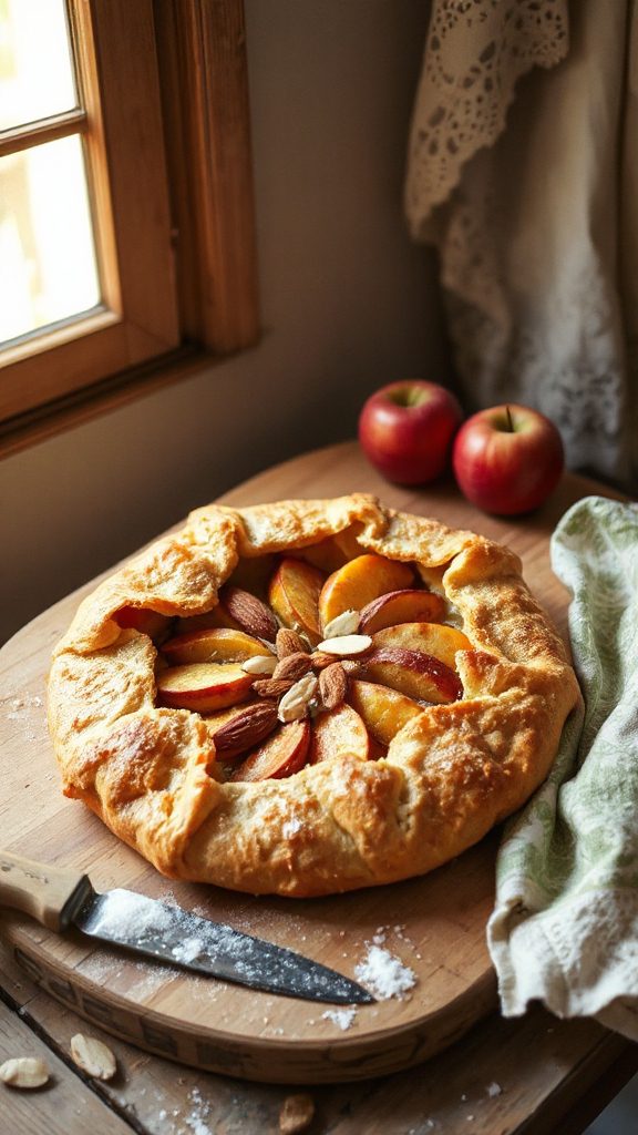 rustic apple almond galette