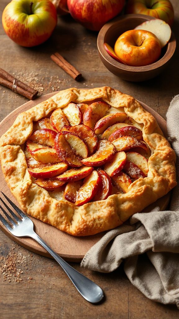 rustic apple galette dessert