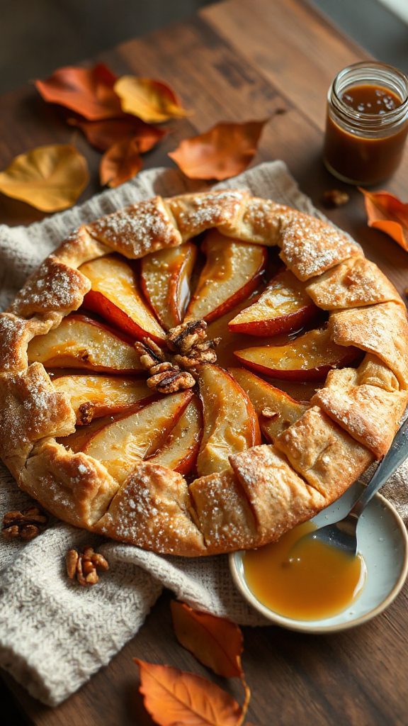 rustic pear walnut galette
