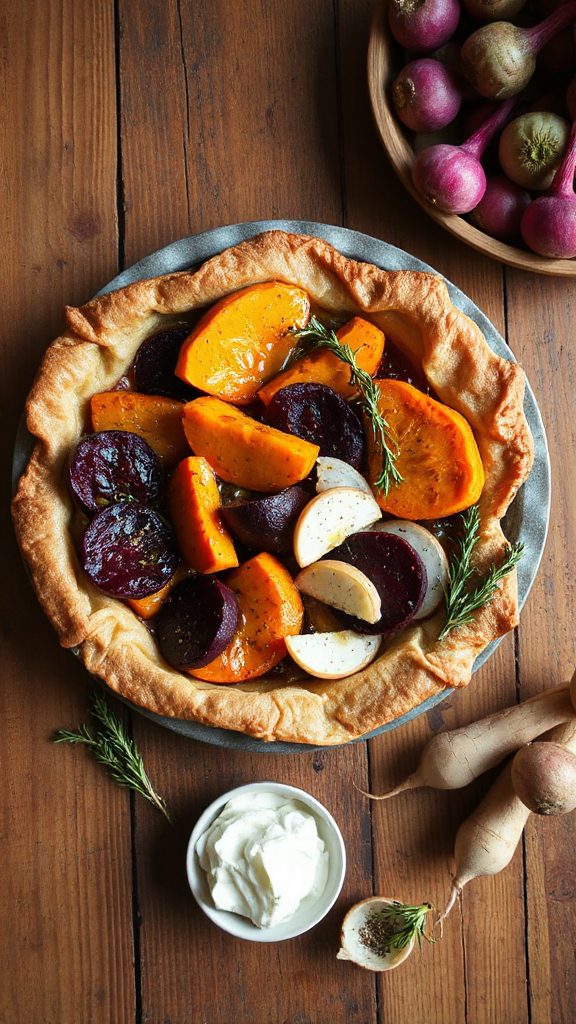 rustic root vegetable tart