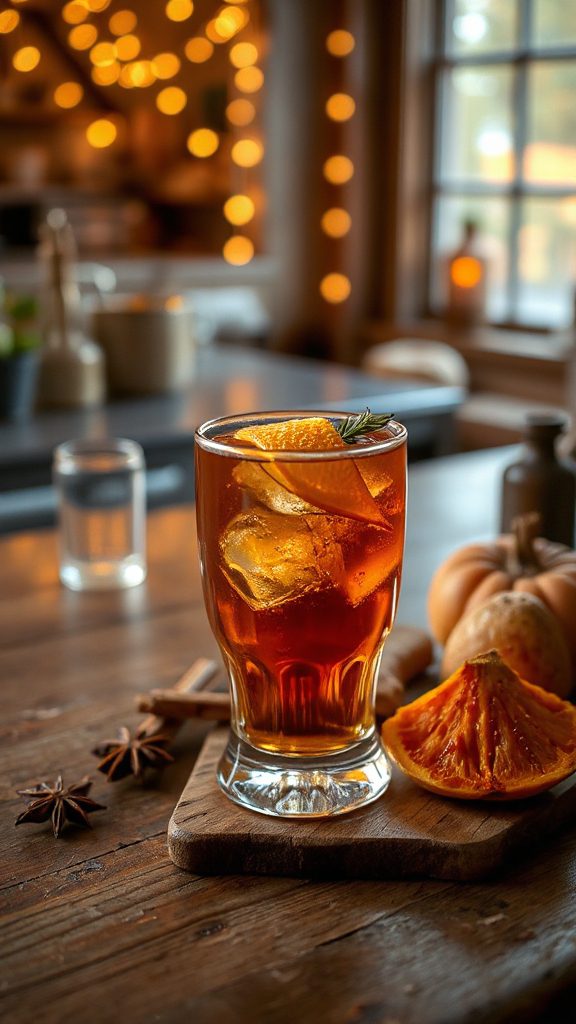 rutabaga infused whiskey cocktail