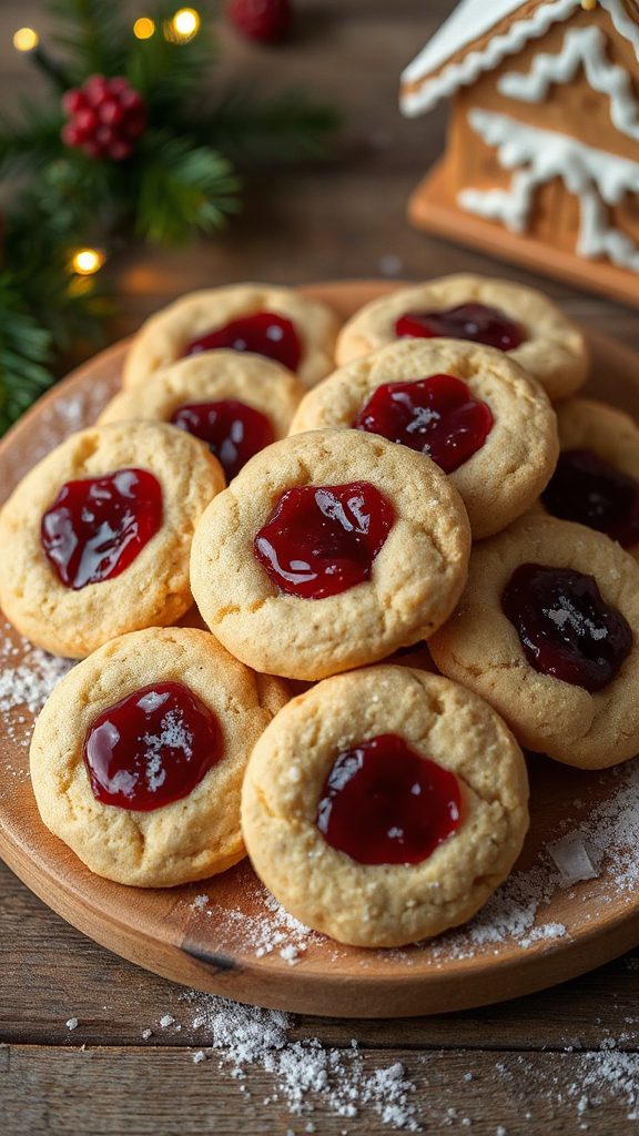 rye flour jam cookies