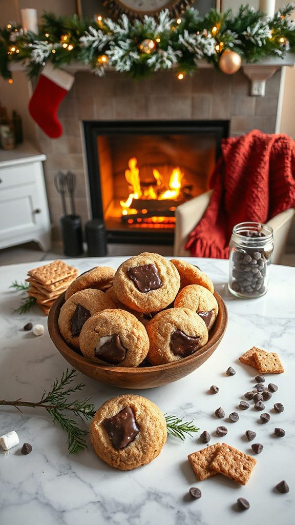 s mores filled cinnamon sugar cookies
