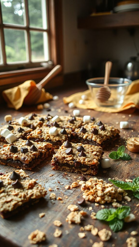 s mores inspired granola bars