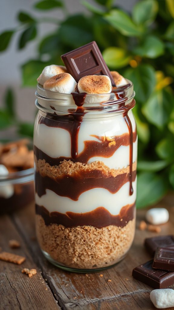 s mores inspired yogurt parfait