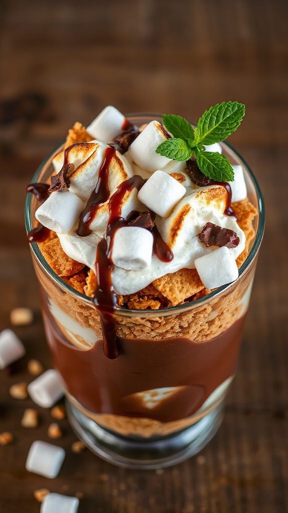 s mores layered parfait delight s mores layered parfait delight