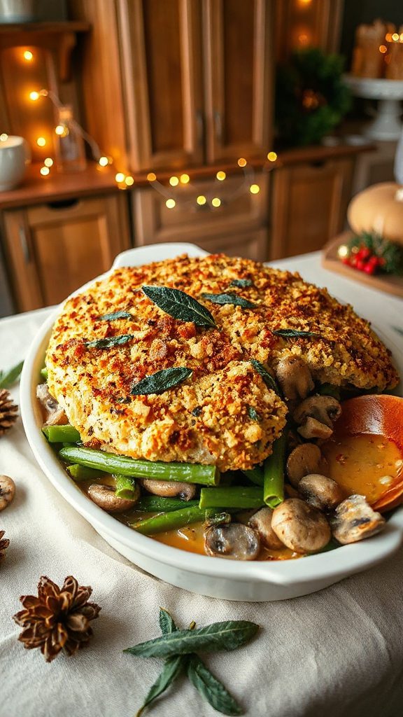 sage infused green bean casserole