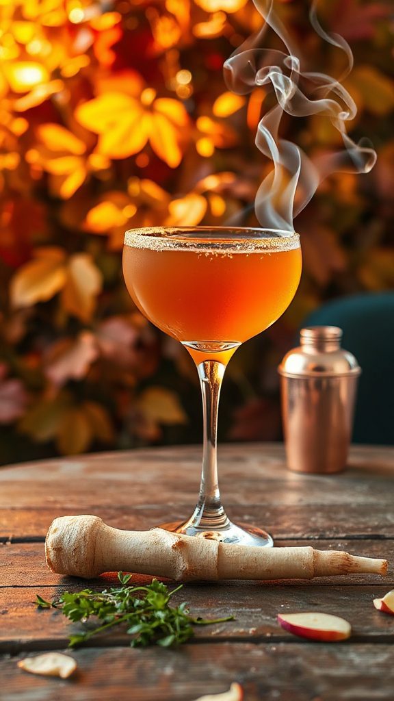 salsify infused citrus cocktail
