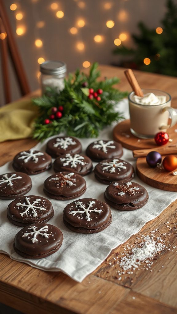 salted chocolate christmas cookies