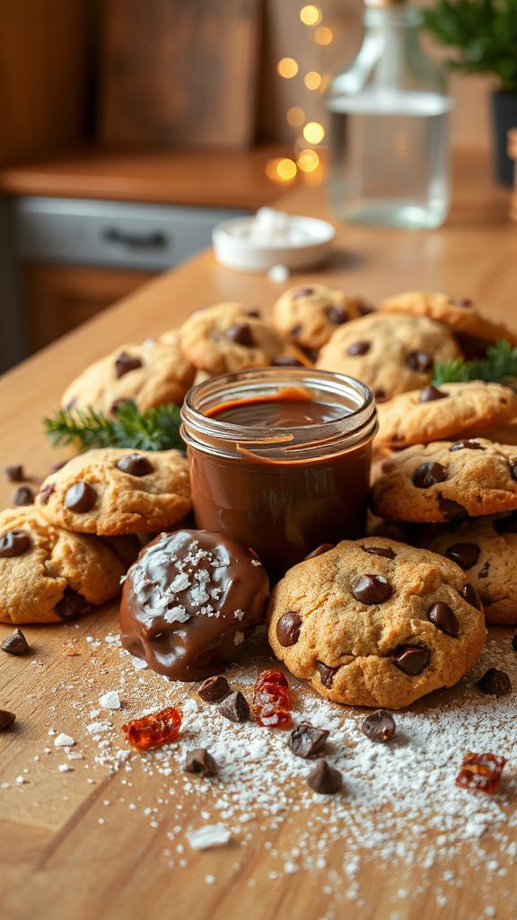 salted toffee chocolate cookies