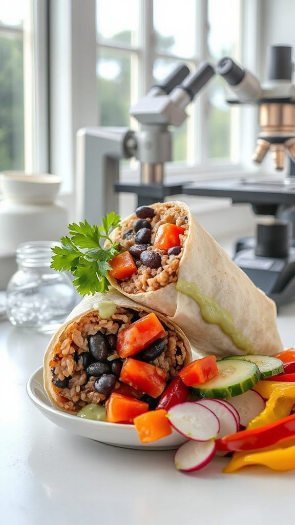 satisfying brown rice burrito
