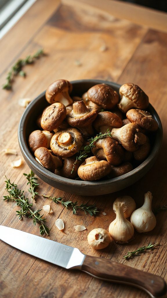 saut ed mushrooms with shallots