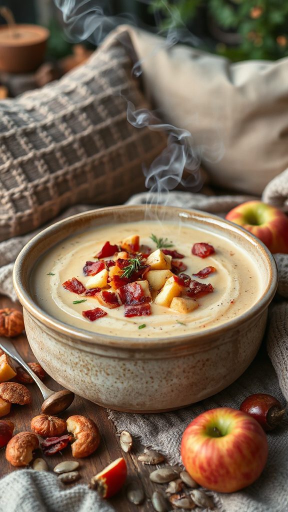 savory apple bacon chowder