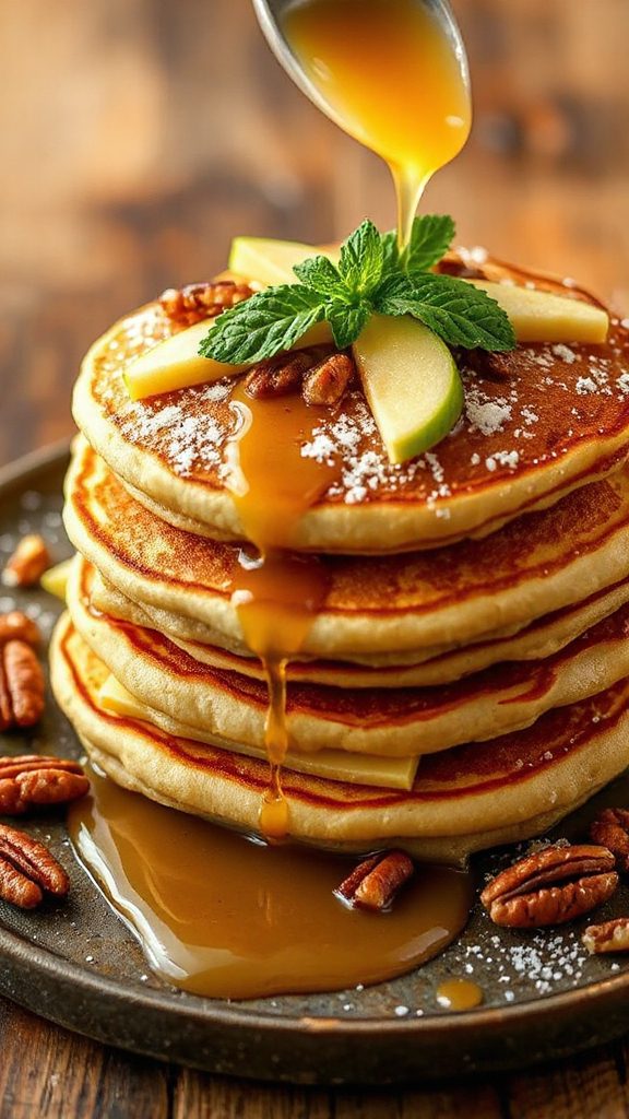 savory apple cheddar pancakes