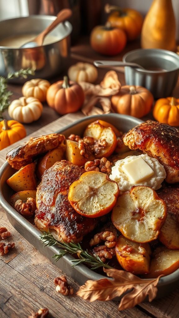 savory apple walnut chicken