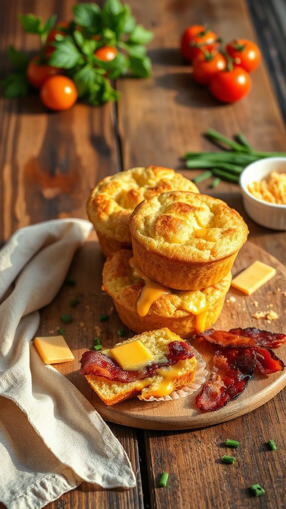 savory bacon cheddar muffins