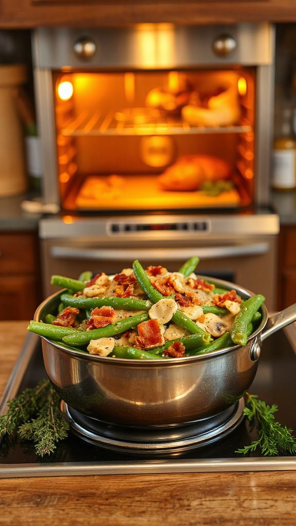 savory bacon green bean casserole