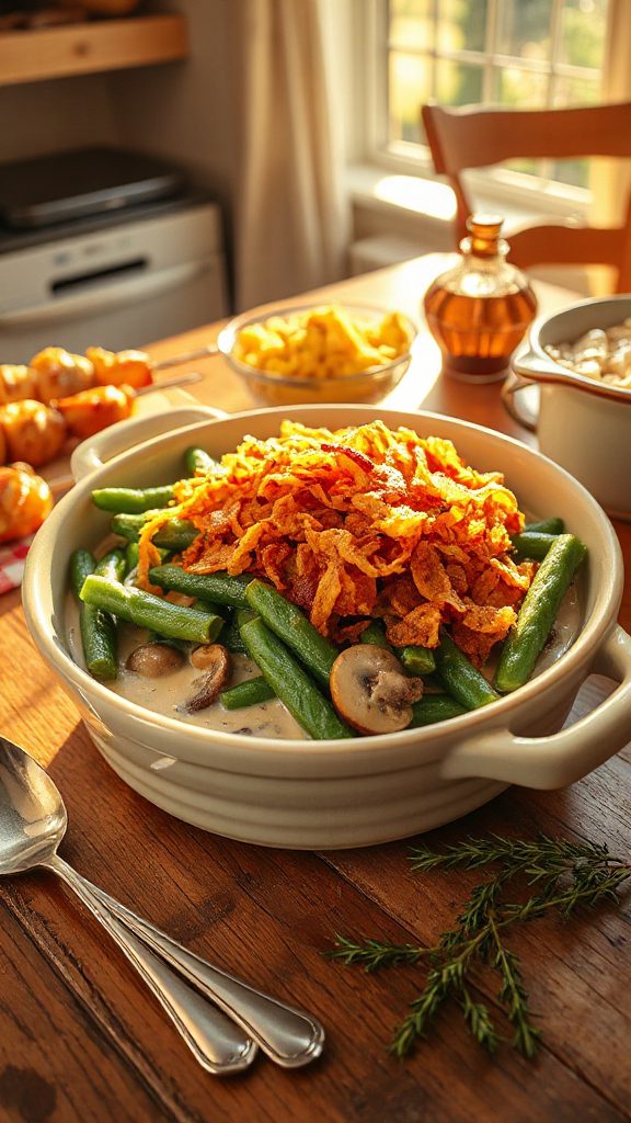 savory bbq green beans casserole
