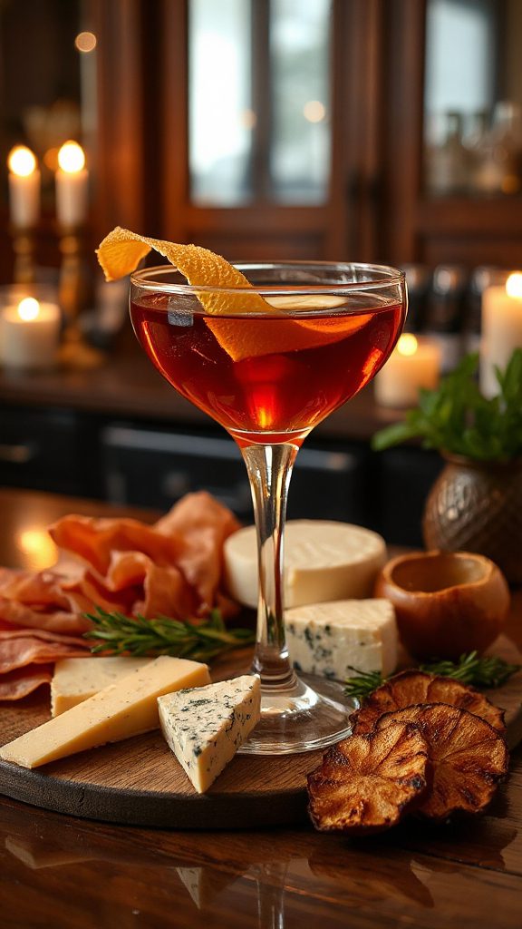 savory brie with cocktail savory brie with cocktail