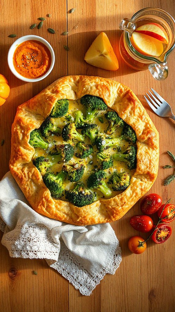 savory broccoli cheddar tart