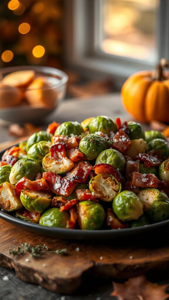 savory brussels sprouts with bacon