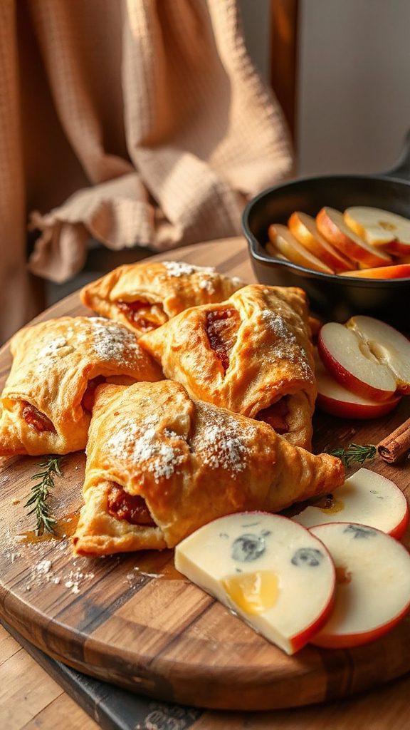 savory cheddar apple pastries