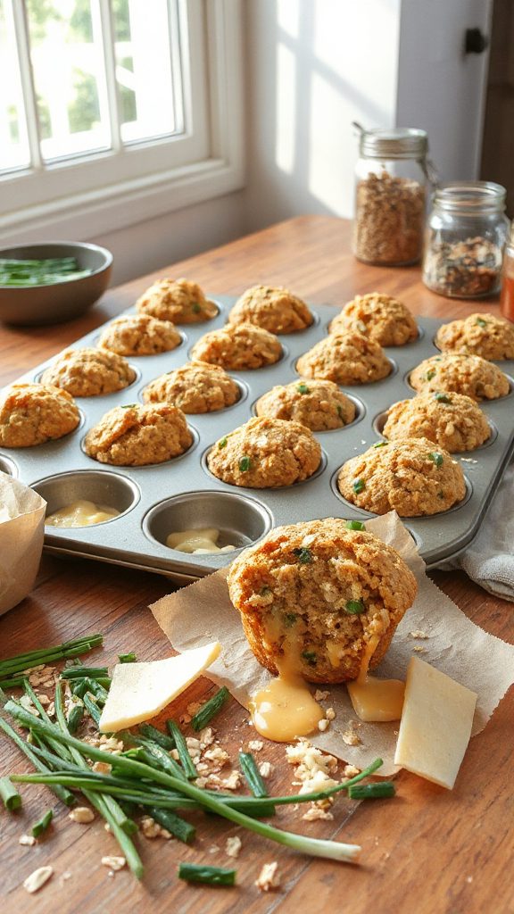 savory cheese and chive muffins savory cheese and chive muffins
