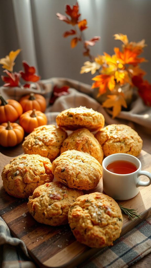 savory cheese pumpkin scones
