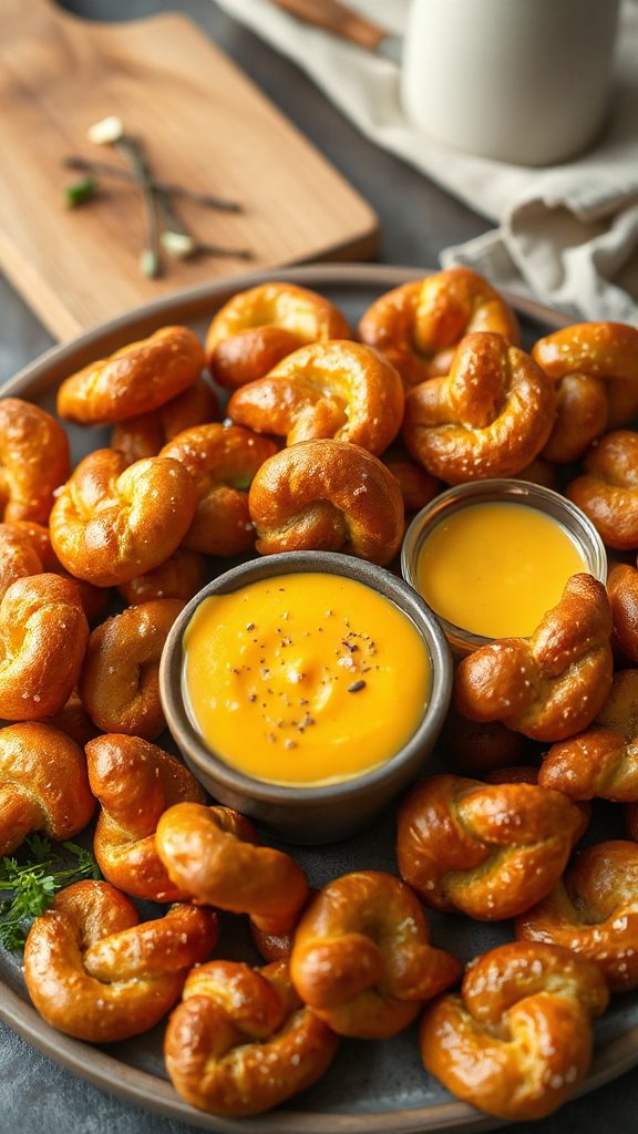 savory cheesy pretzel snacks