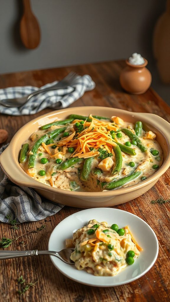 savory chicken green bean casserole