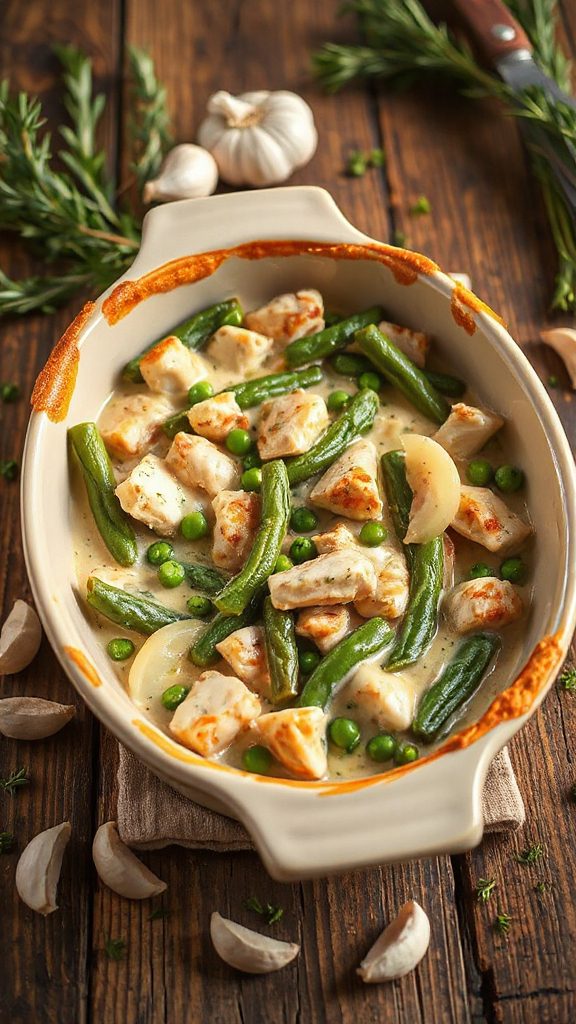 savory chicken green bean casserole