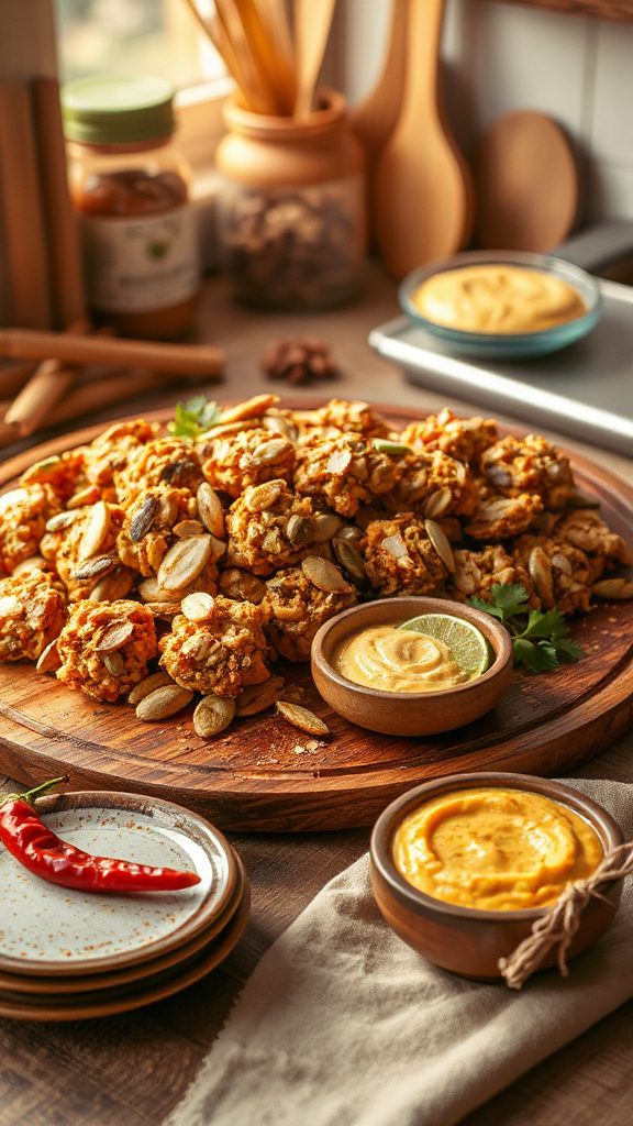 savory coconut pumpkin seed clusters