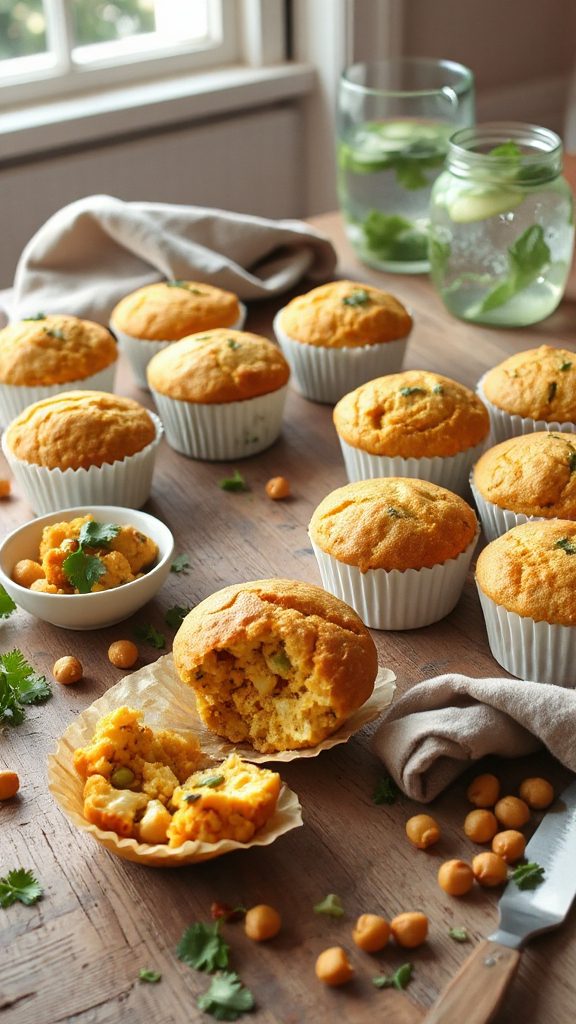 savory curried vegetable muffins