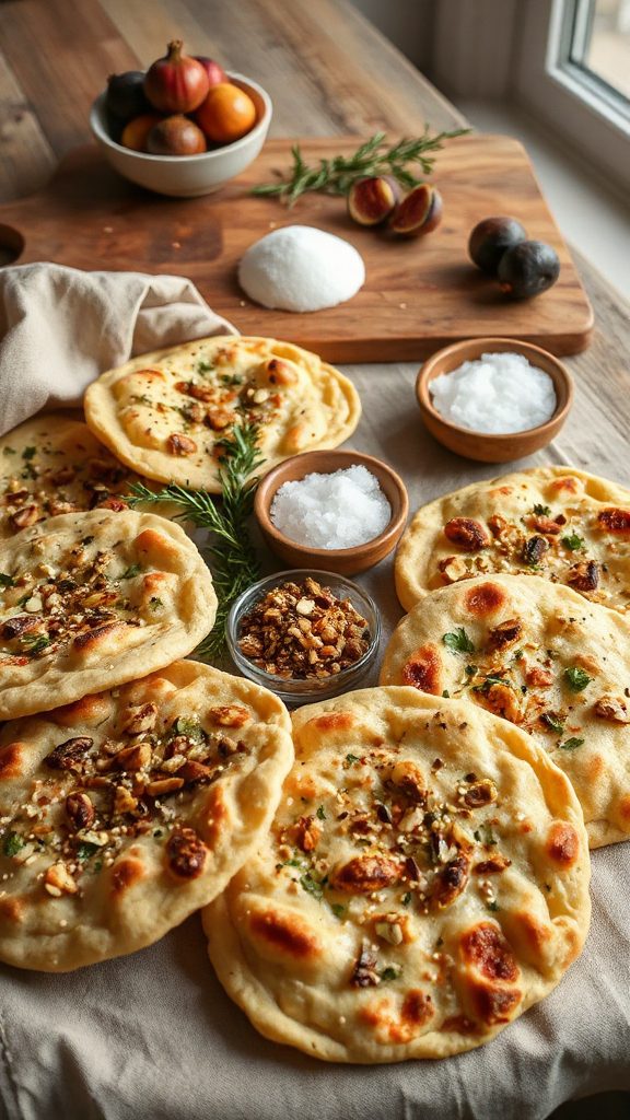 savory flatbreads with duqqa