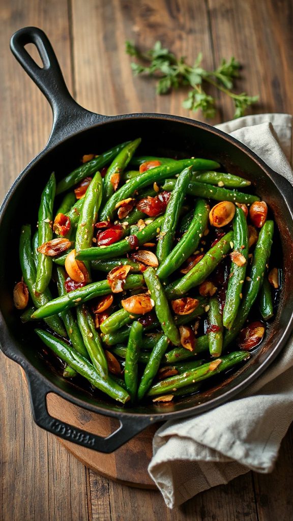 savory garlic green bean casserole