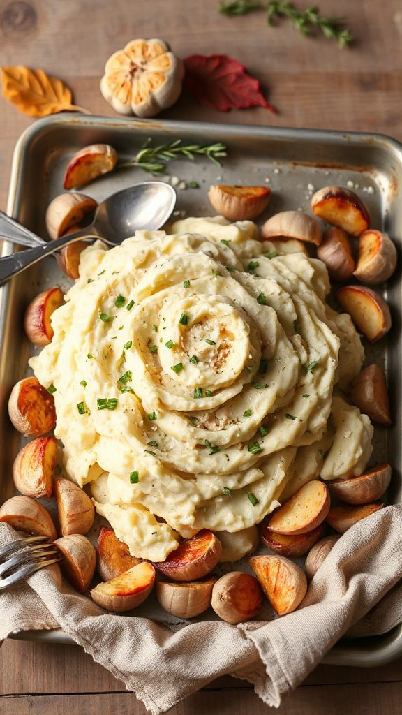 savory garlic parmesan mash