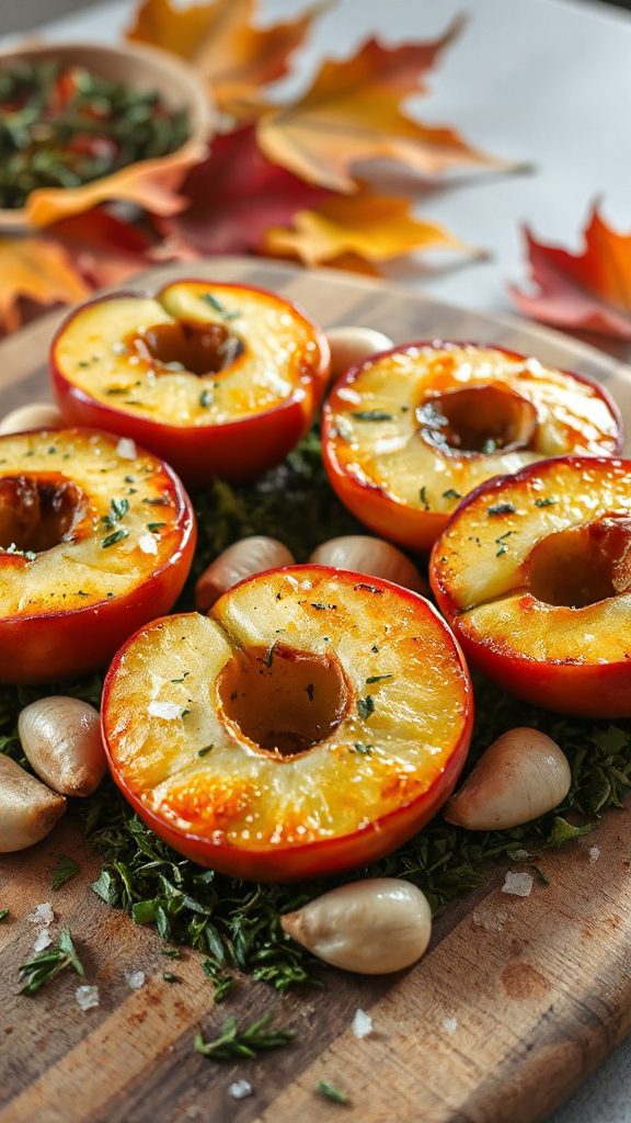 savory garlic roasted apples