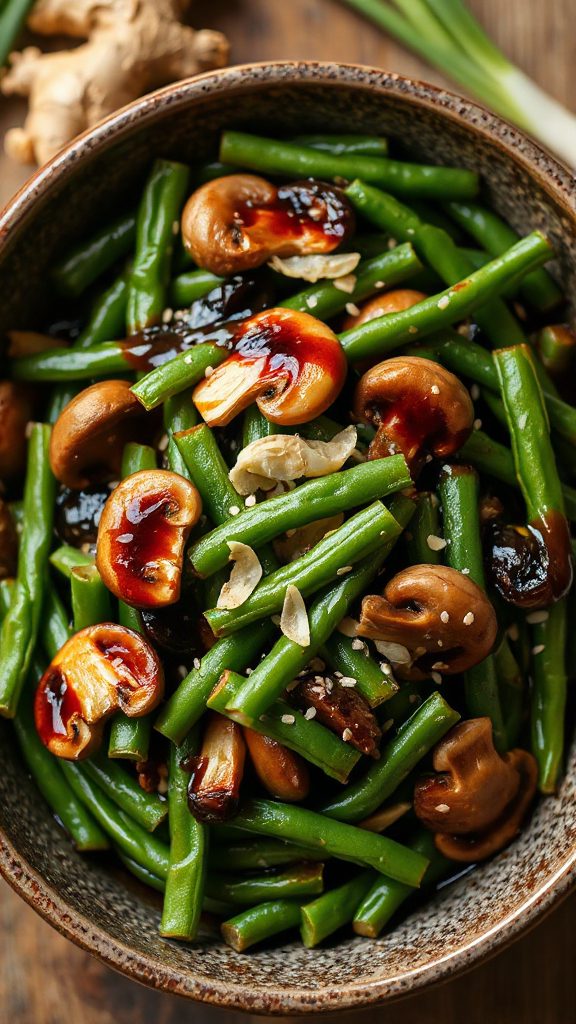 savory ginger green bean casserole