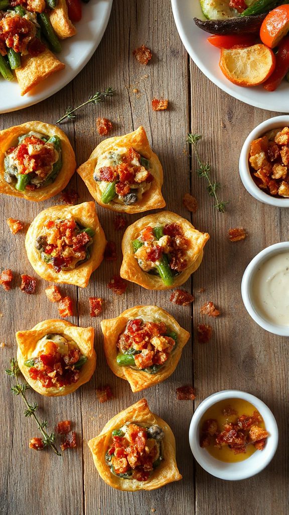 savory green bean bites