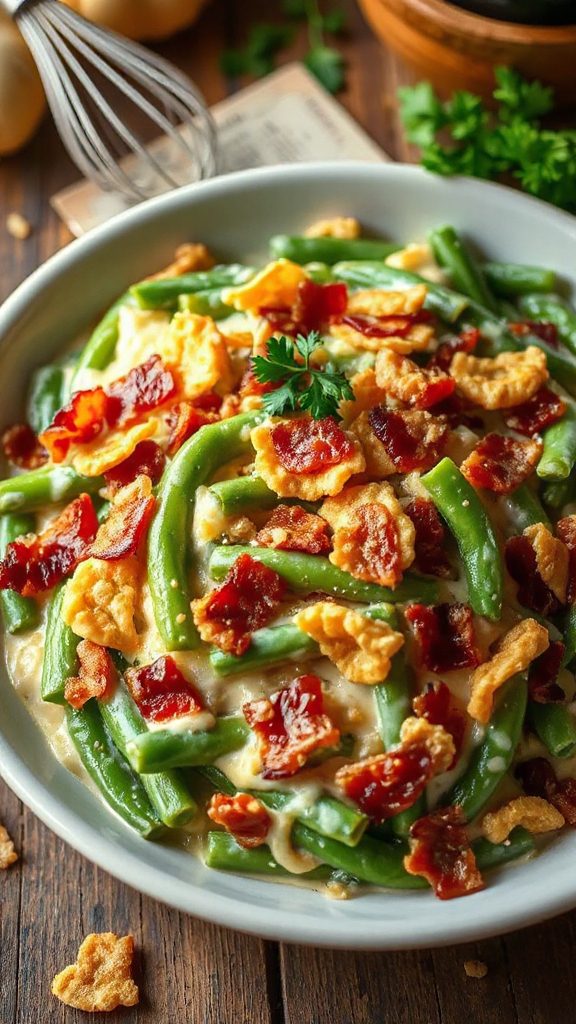 savory green bean casserole