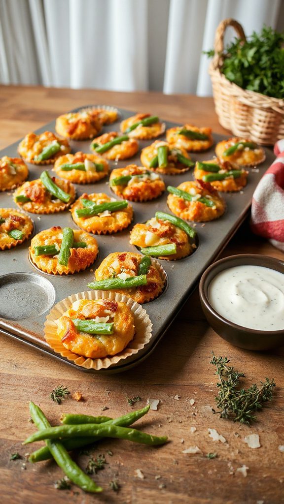 savory green bean muffins