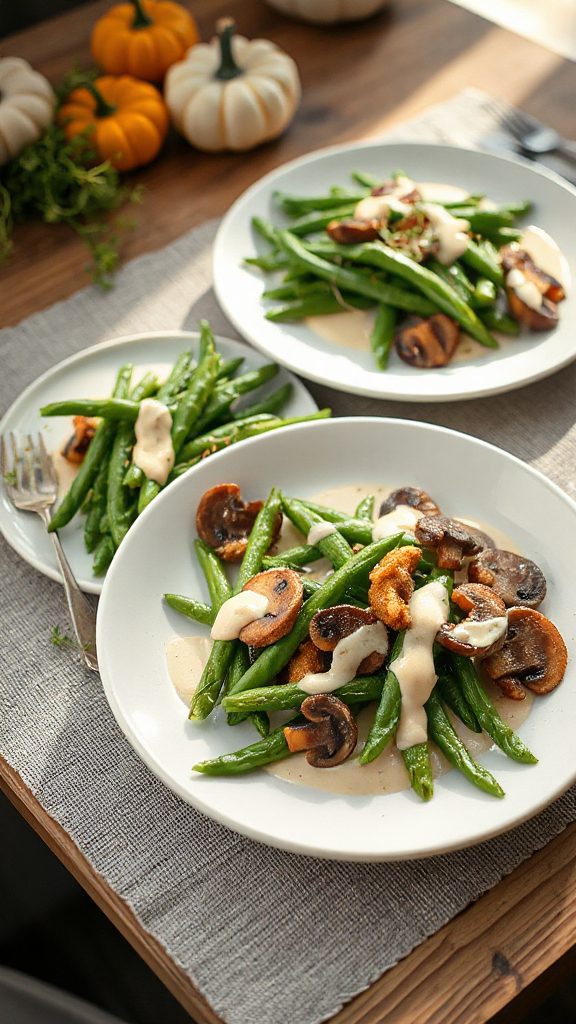 savory green bean mushroom tart