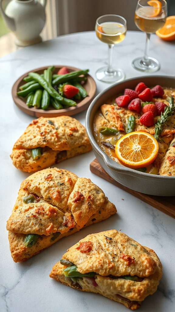 savory green bean scones