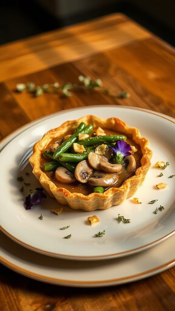 savory green bean tart