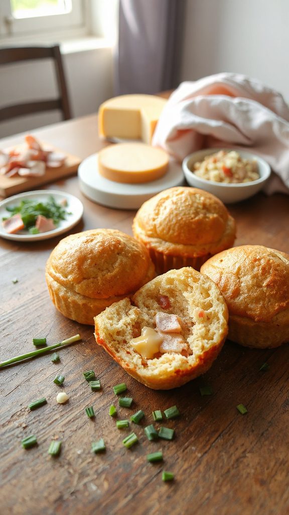 savory ham cheese muffins