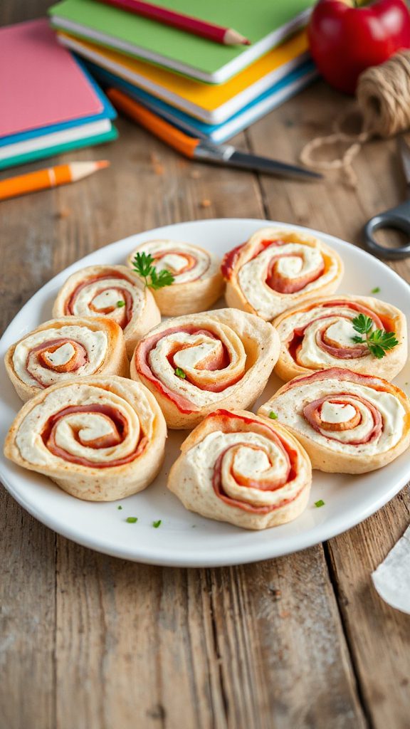 savory ham cheese pinwheels