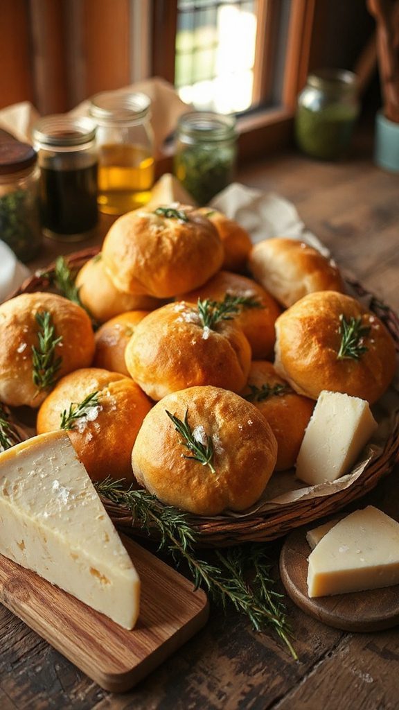 savory herb cheese rolls