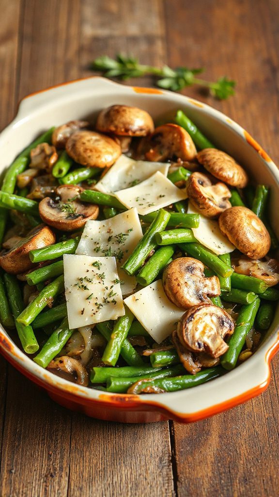 savory herb infused green beans