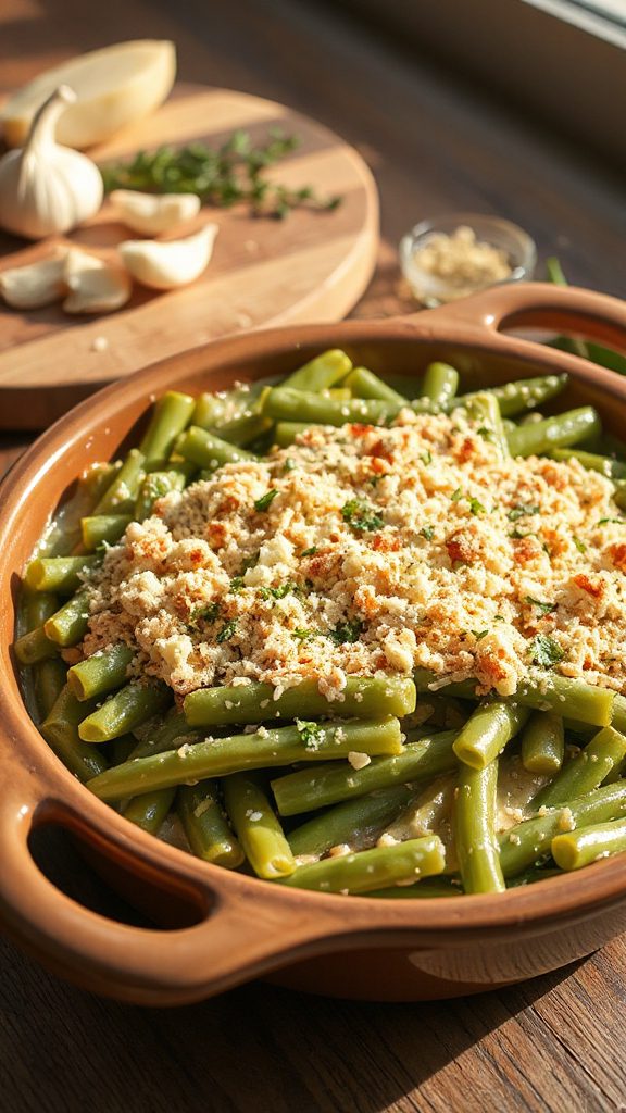 savory herb parmesan green beans