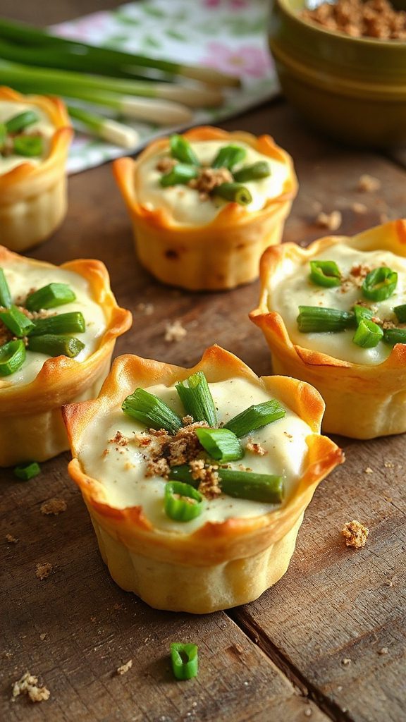 savory individual green bean cups